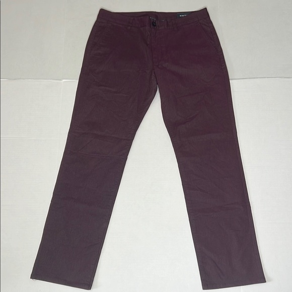 Bonobos Men's Red Plum Slim Fit Stretch Cotton Chino Dress Pants Size 34/32 - Picture 1 of 4